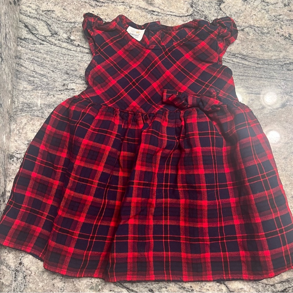 Special Edition Plaid Christmas Dress Sz 18 months